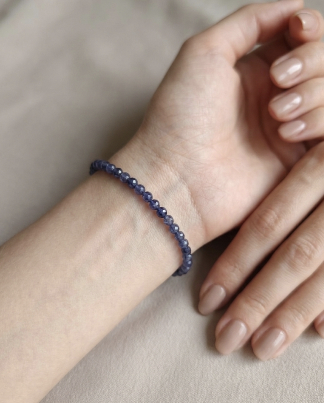 Pulseira Tanzanite multifacetada ( 4mm)