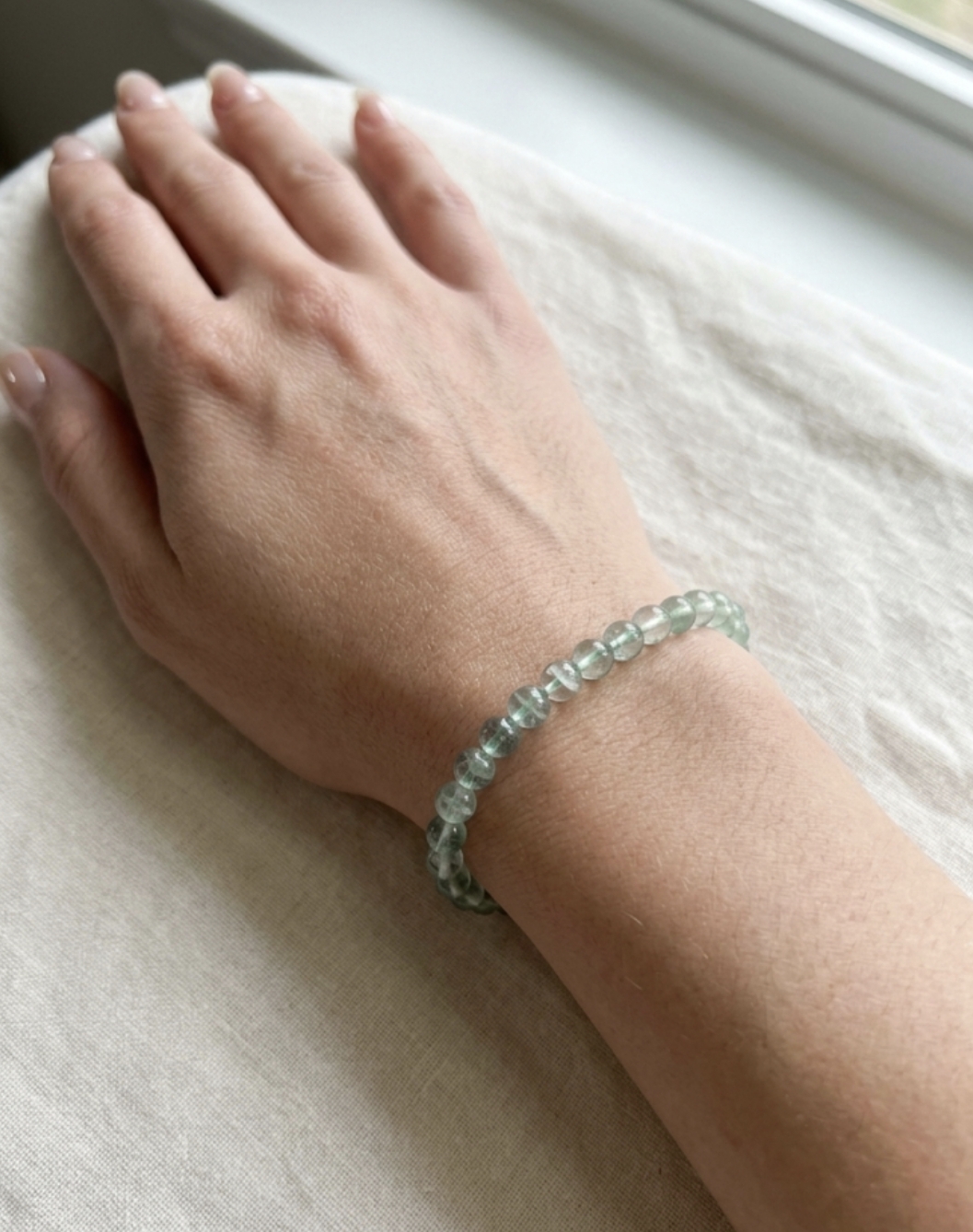 Pulseira Fluorite Verde 4mm