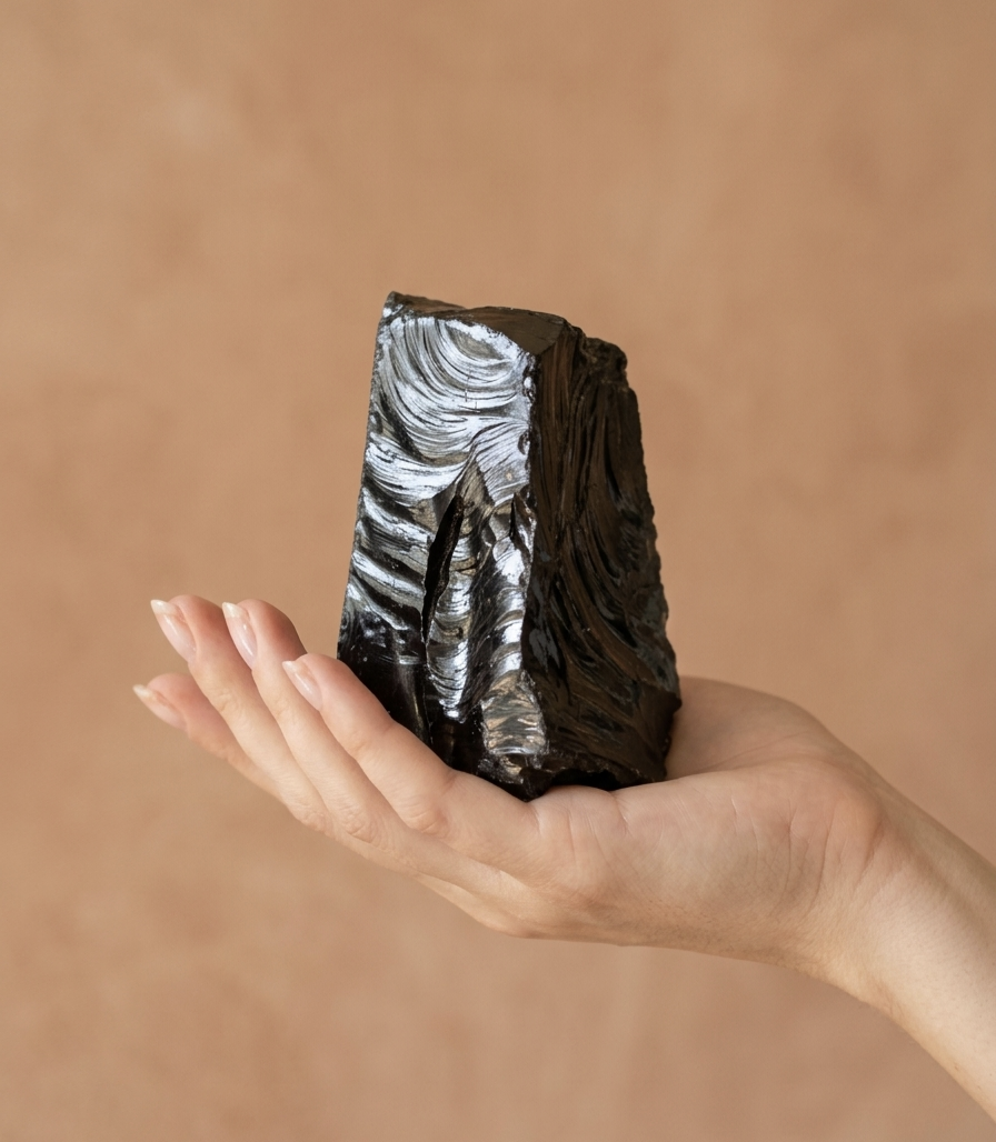 Obsidiana Preta Bruto (430g)