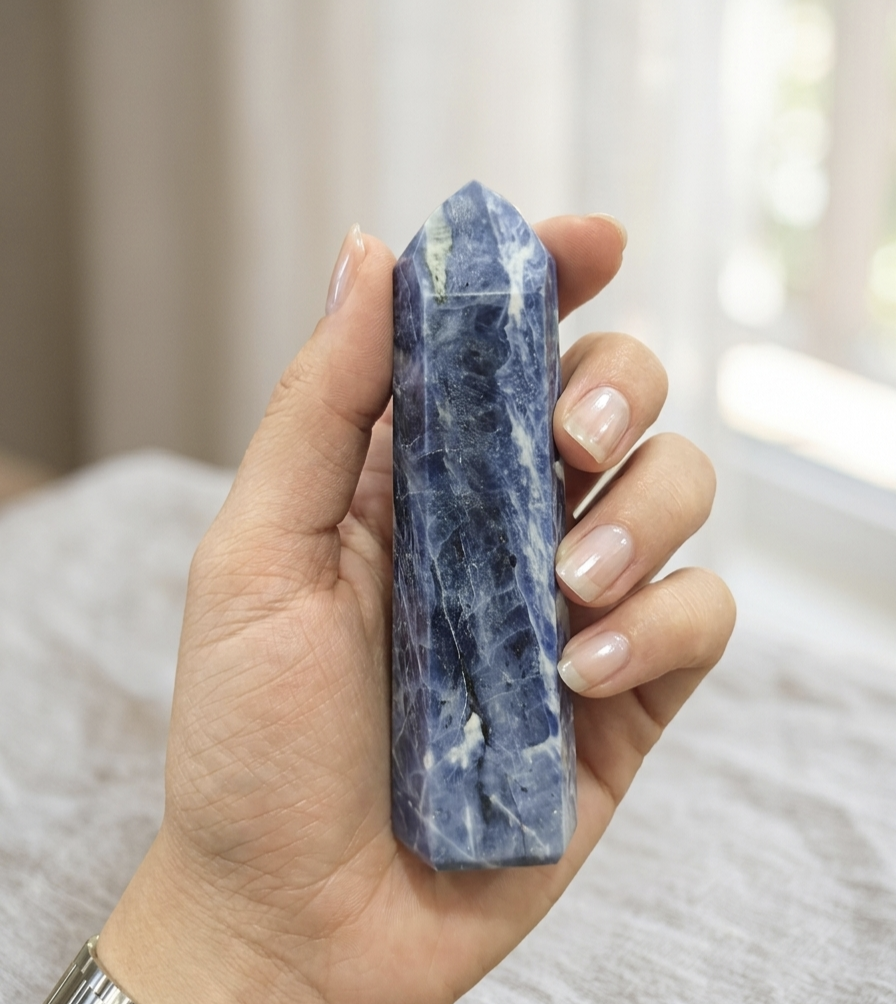 Ponta Polida Sodalite 12cms
