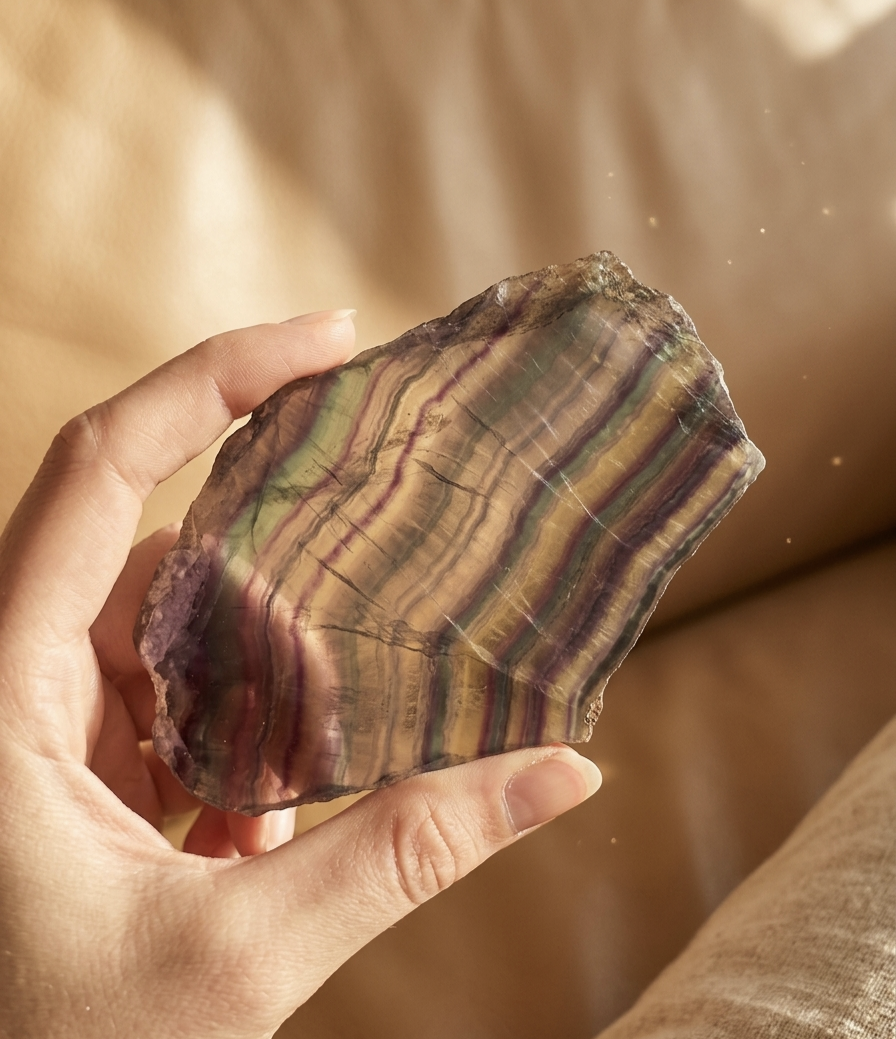 Fatia Fluorite Arco Íris (11x7cms)