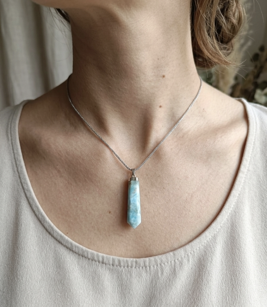 Colar Aragonite Azul