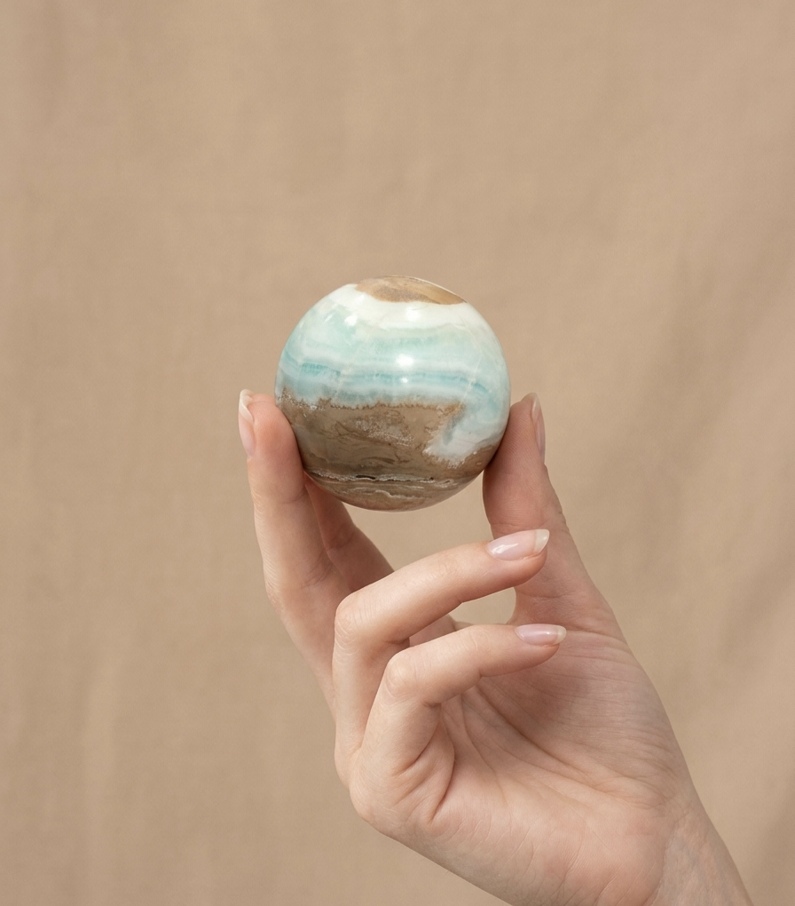 Esfera Aragonite Azul (6 cms)