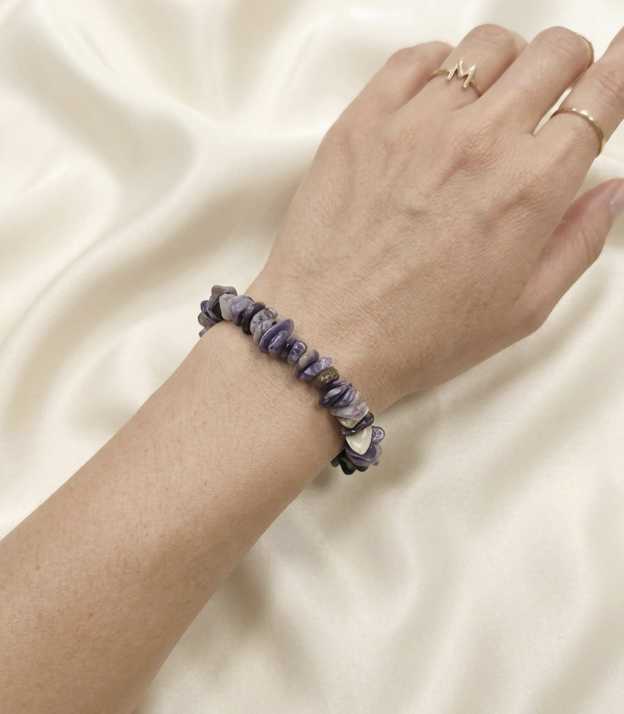 Pulseira Charoíte chips