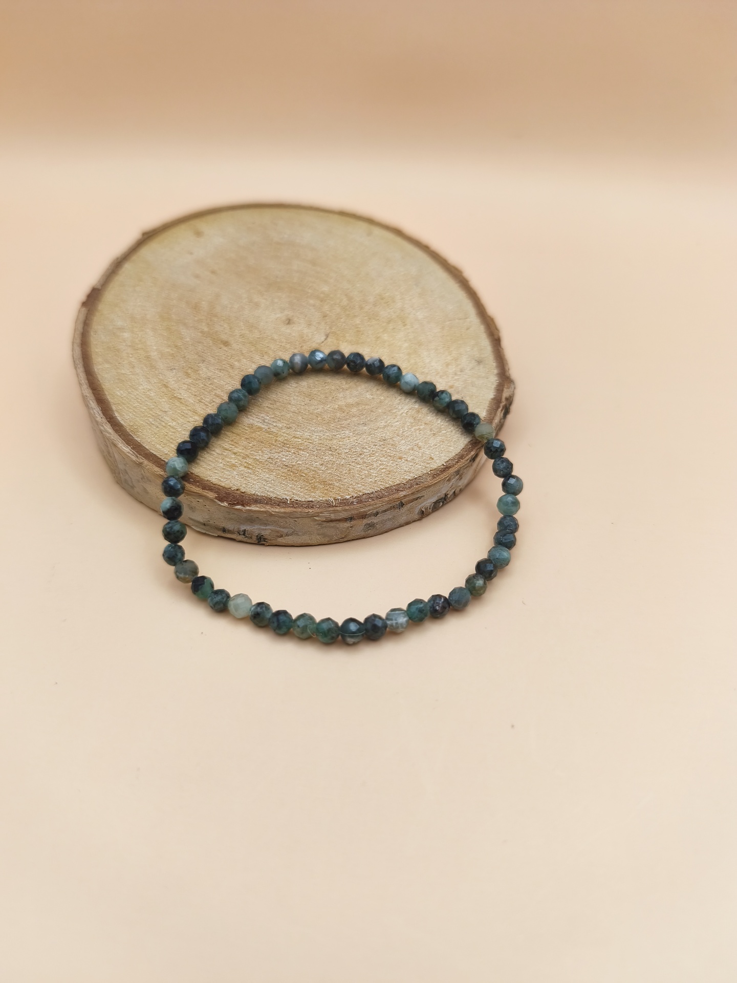 Pulseira Esmeralda multifacetada 3mm