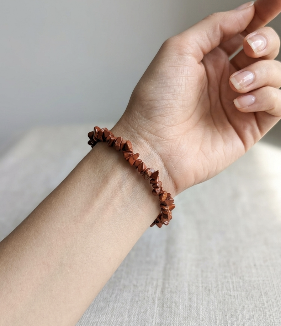 Pulseira Jaspe Vermelha chips