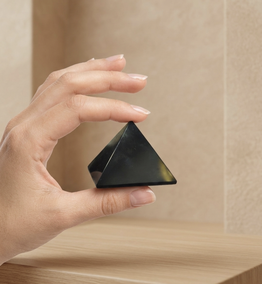 Pirâmide Obsidiana Negra (40x40mm)