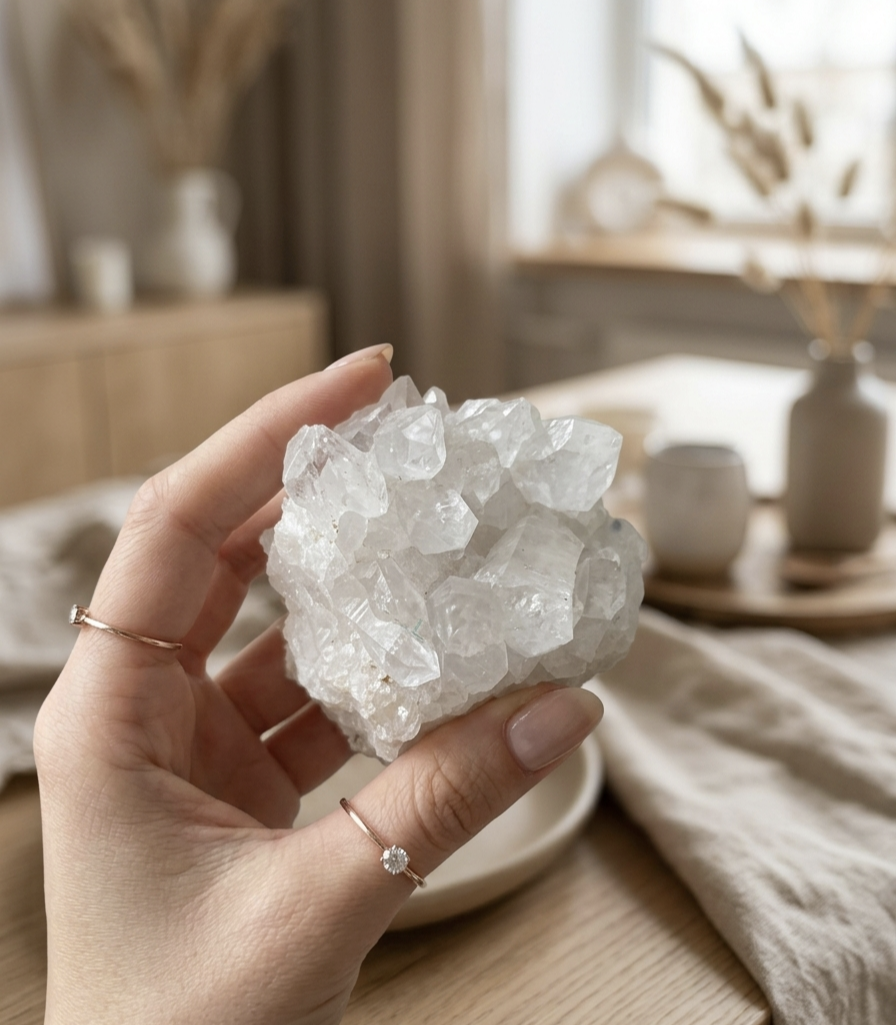 Drusa Quartzo Cristal (280g) ( 8x5 cms)