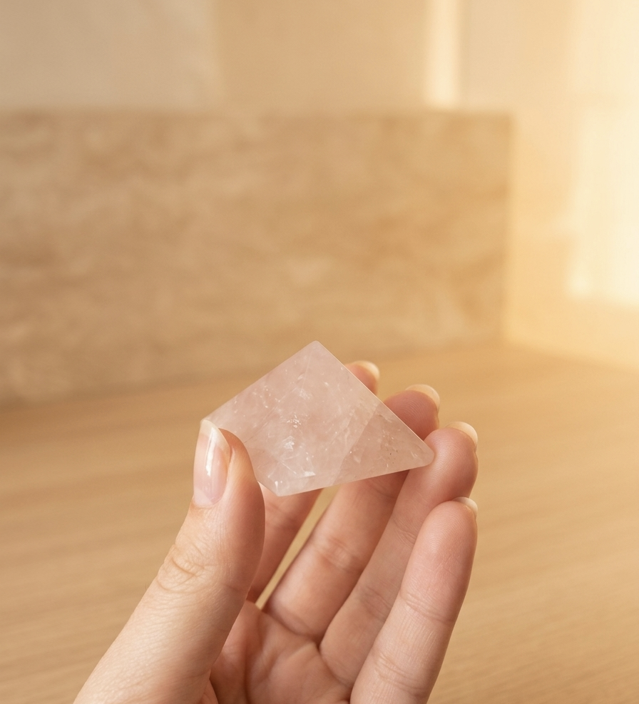 Piramide Quartzo Rosa (40x40mm)