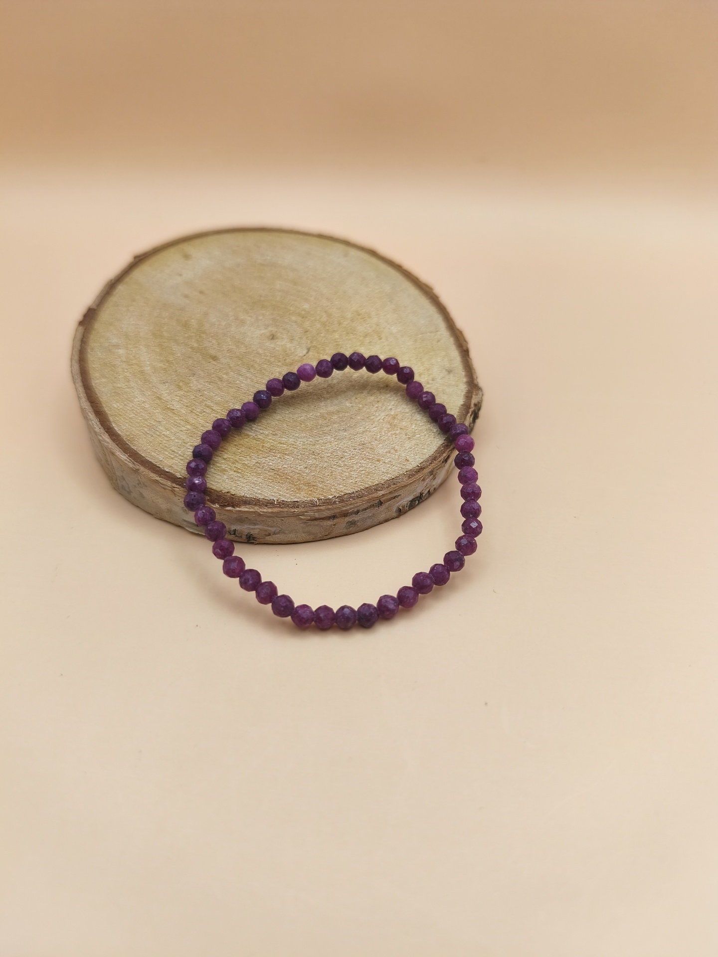 Pulseira Rubi multifacetada 3mm