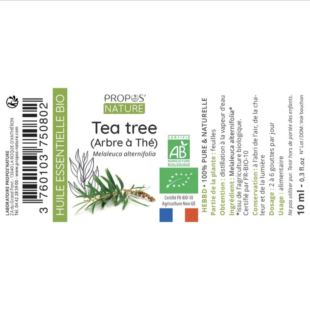 Óleo Essencial Tea Tree Bio 10ml