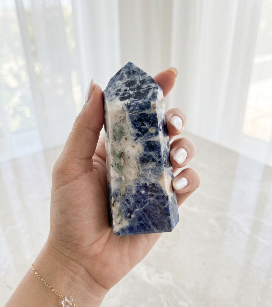 Ponta Polida Sodalite 11 cms