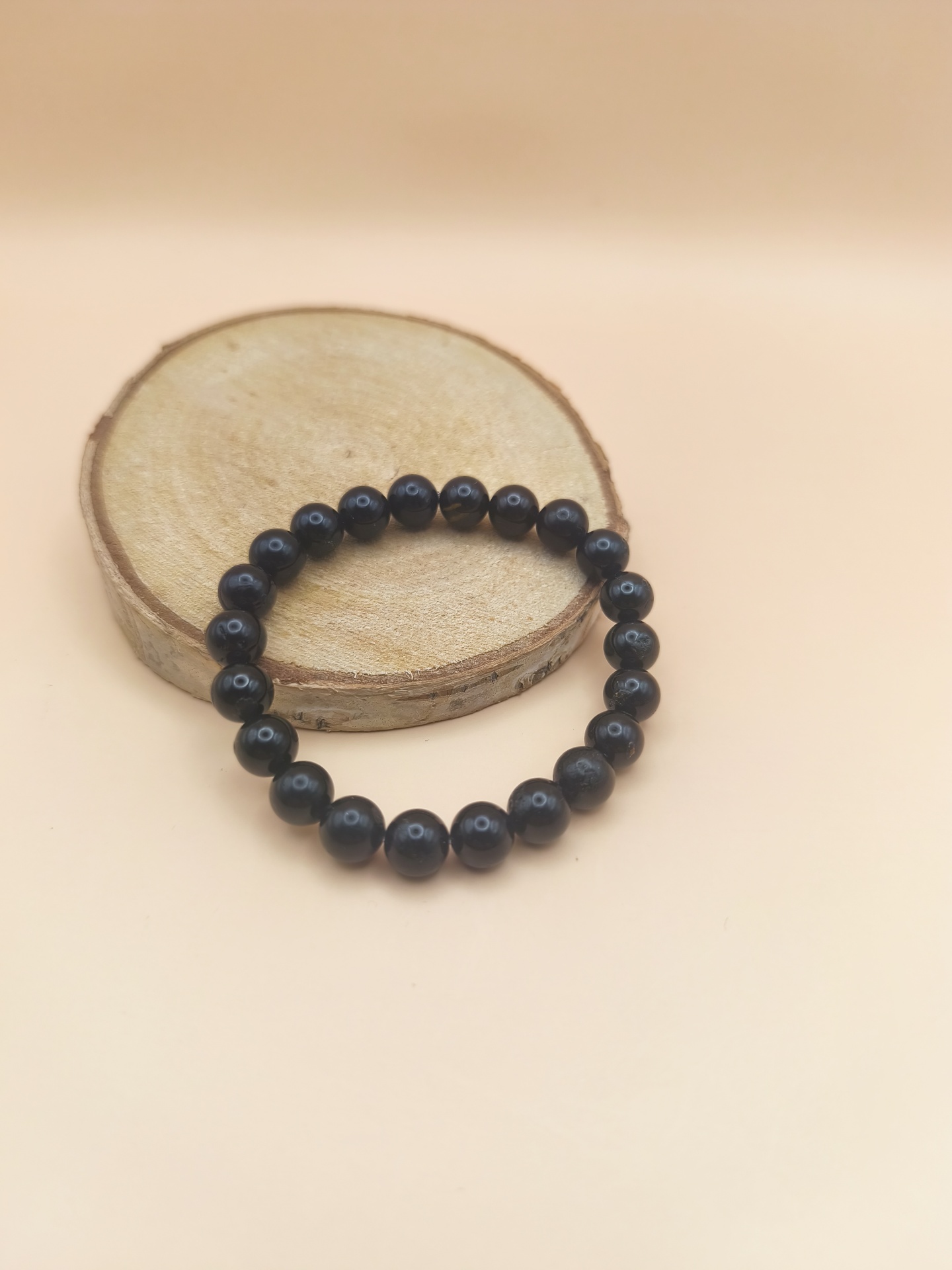 Pulseira Turmalina Preta 8mm