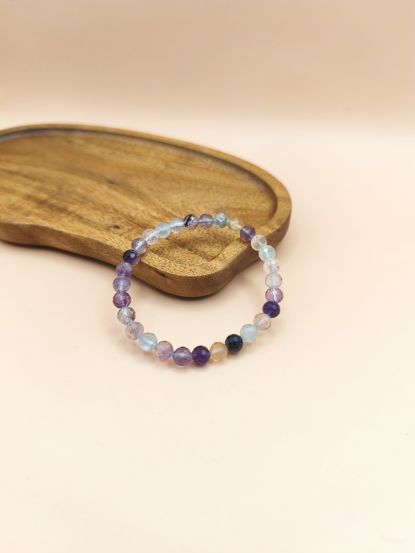 Pulseira Fluorite Arco Íris multifacetada