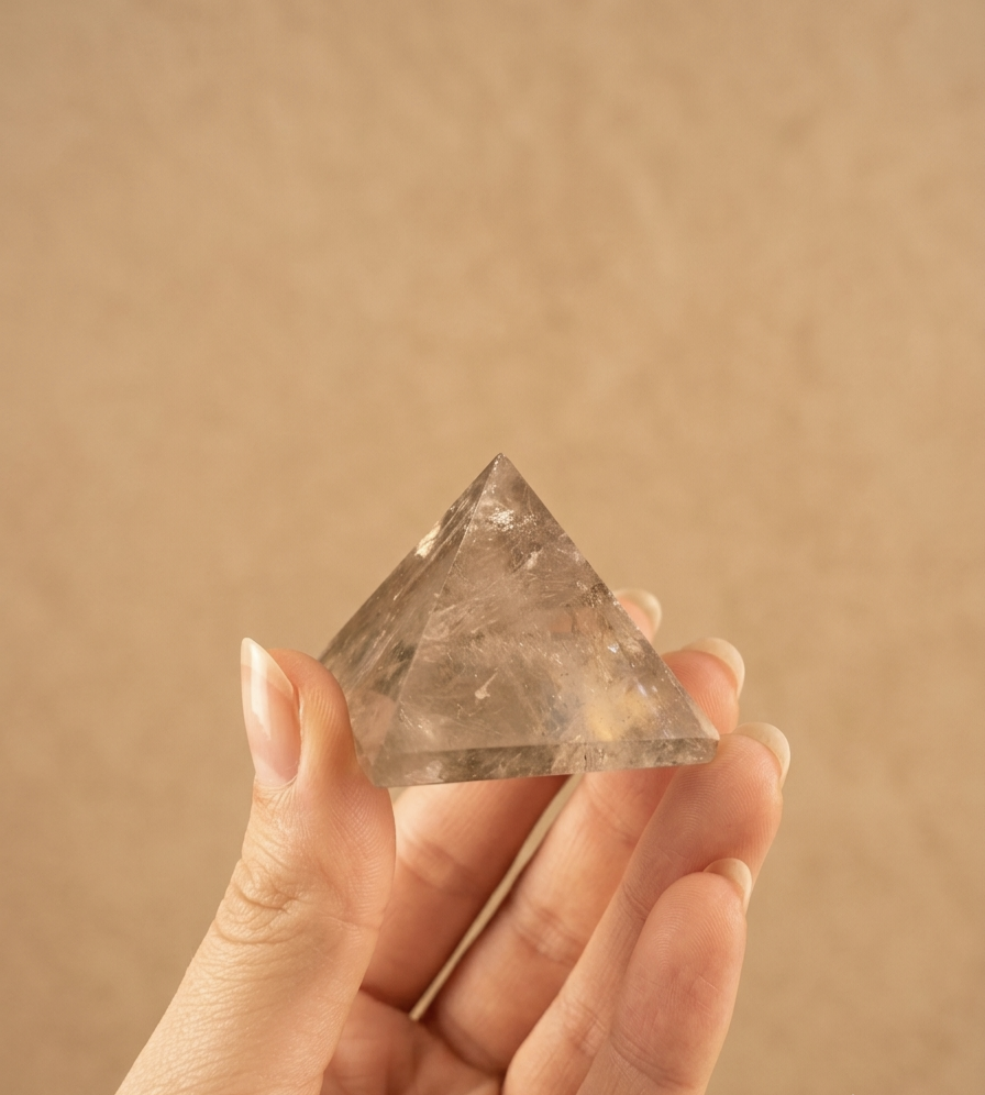 Pirâmide Quartzo Fumado (50x50mm)