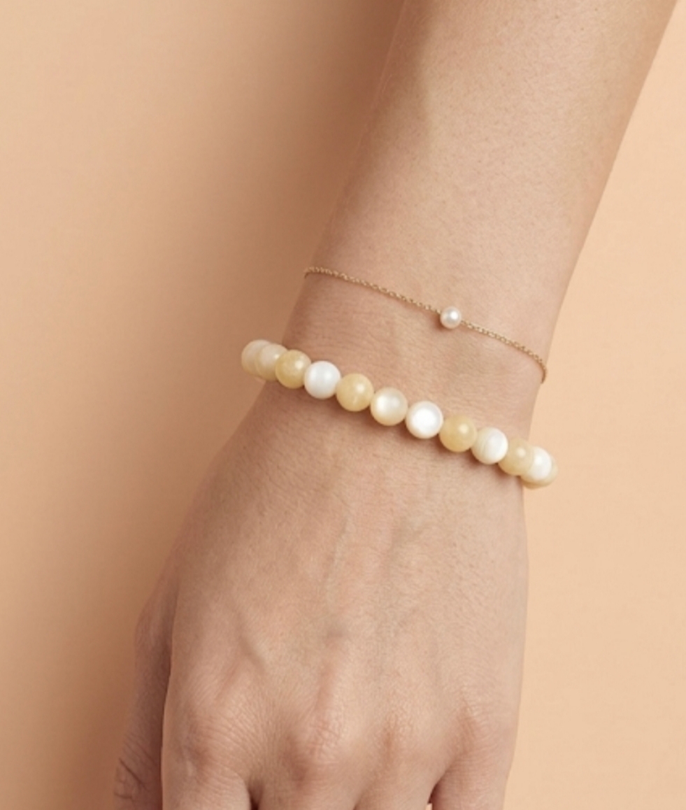 Pulseira Calcite Amarela 5mm