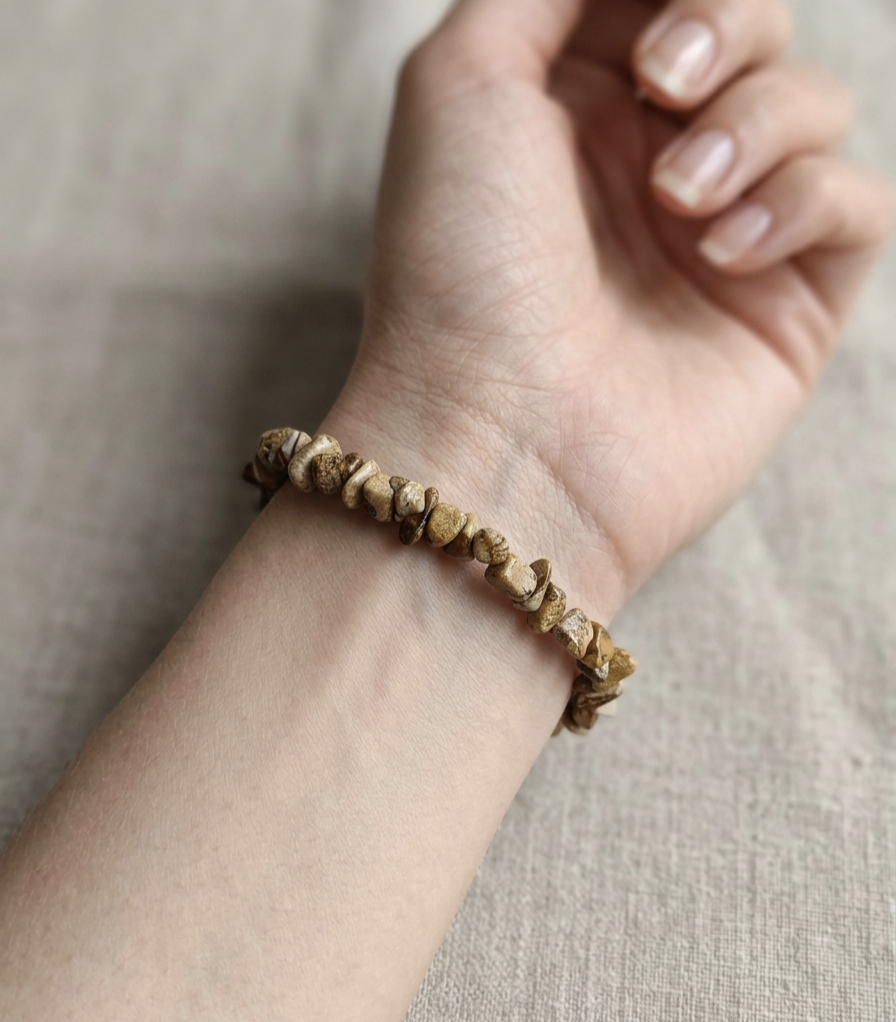 Pulseira Jaspe Paisagem chips