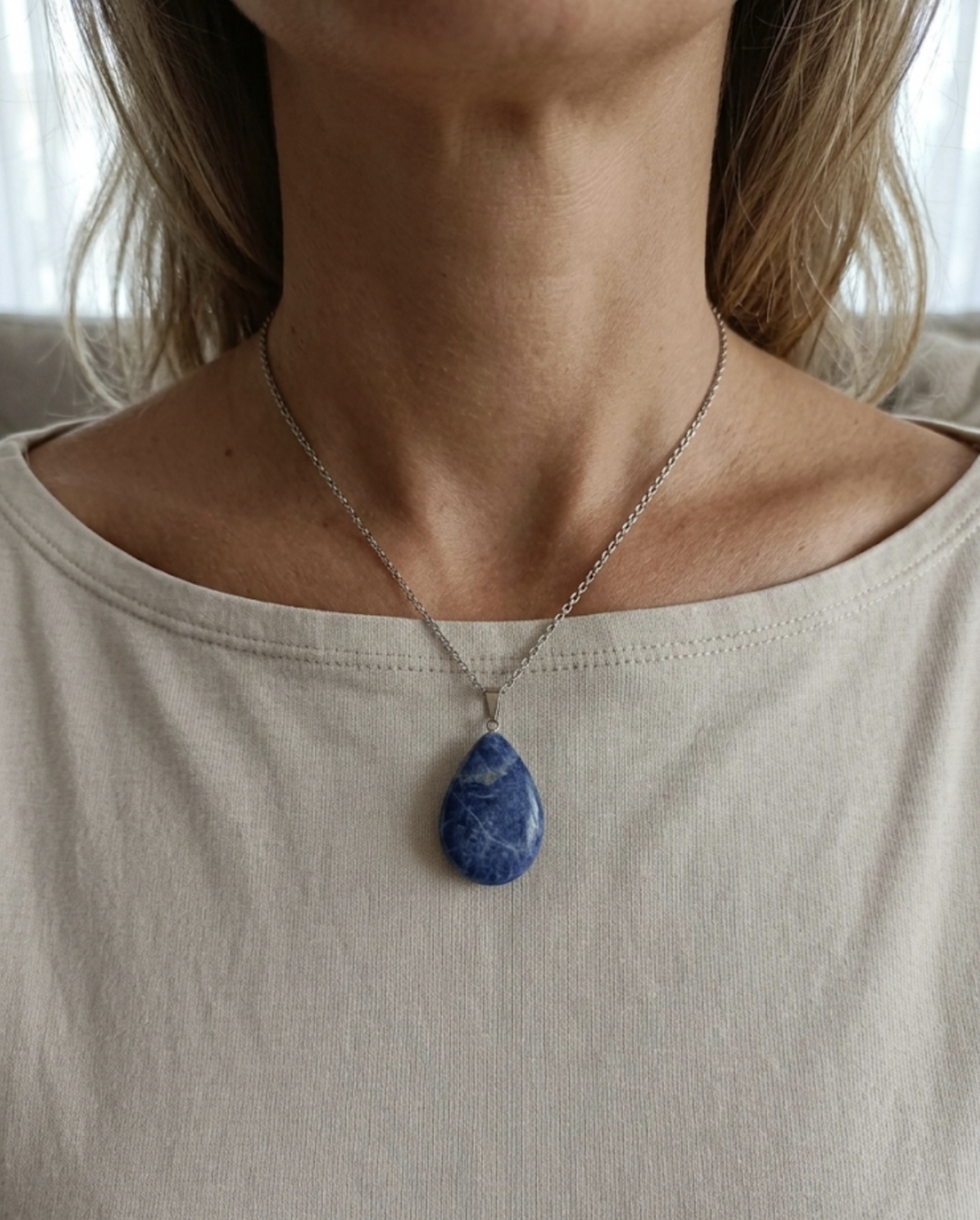 Colar Sodalite gota