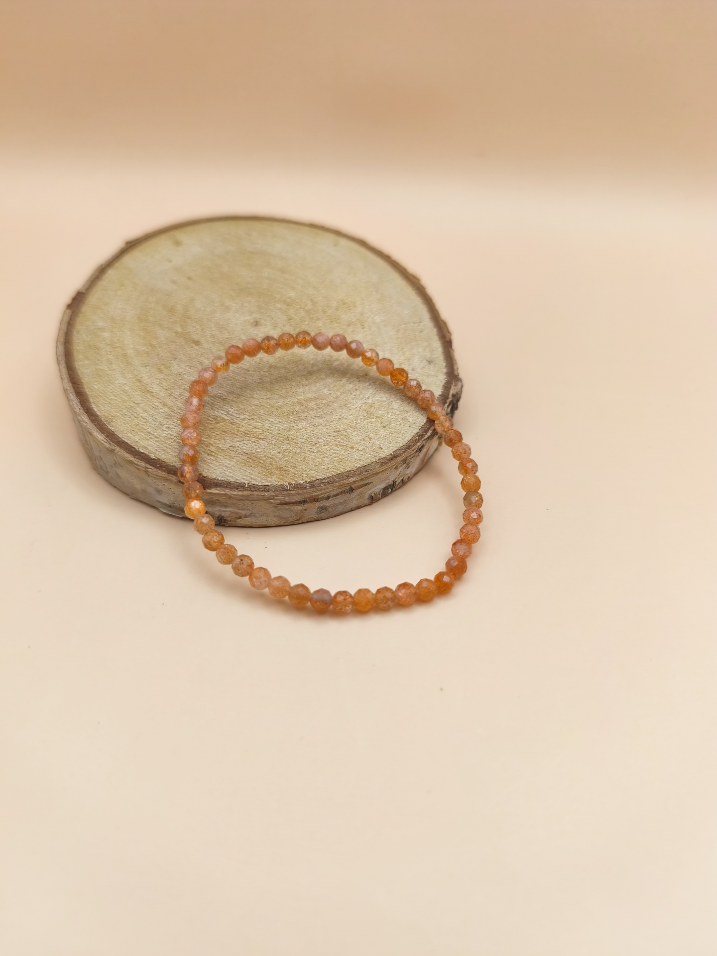 Pulseira Pedra Sol multifacetada 3mm