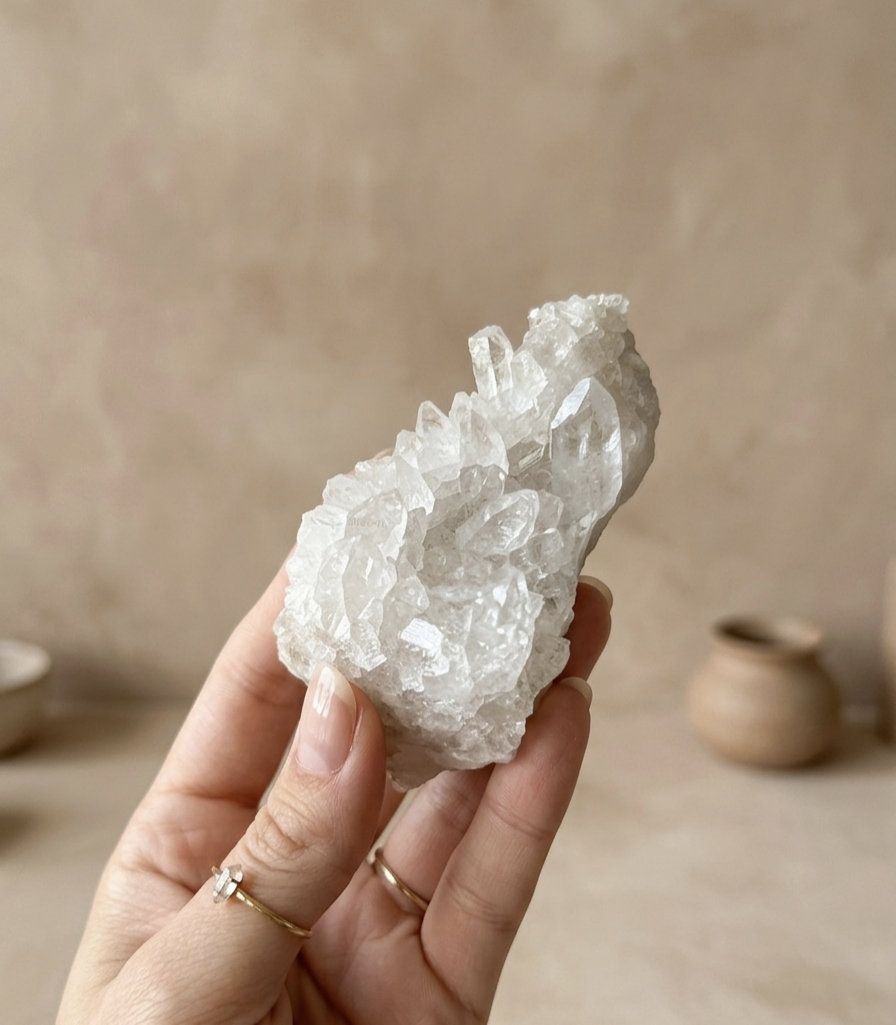 Drusa Quartzo Cristal (245g) (8x5 cms)