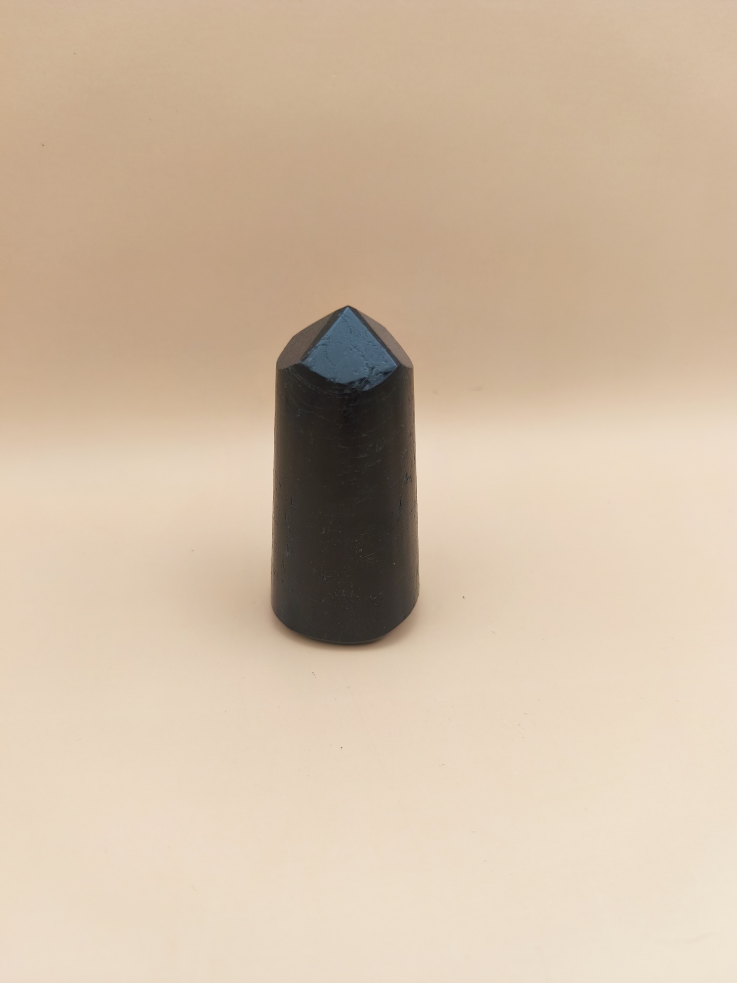 Ponta Polida Turmalina Preta (210g) (80x35mm)