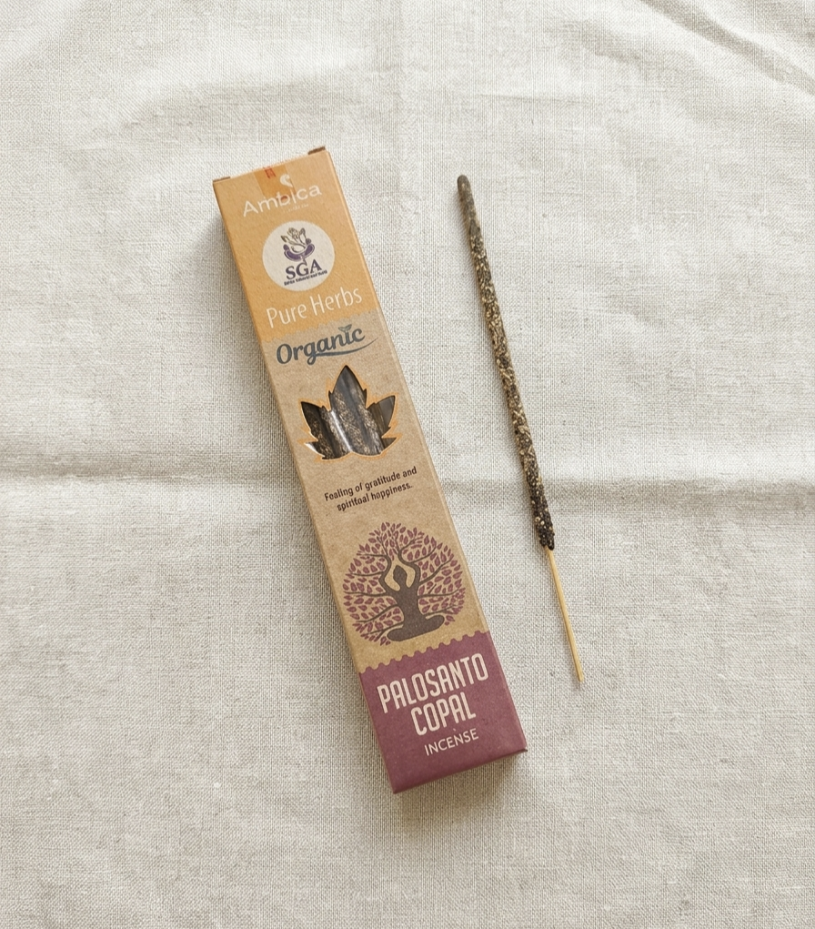Incenso Pure Herbs Orgânico de Pau Santo e Copal