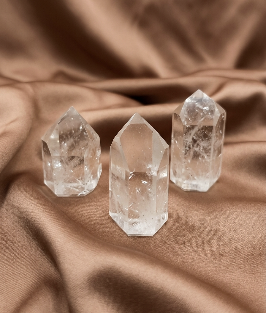 Ponta Polida Quartzo Cristal (80/100g)