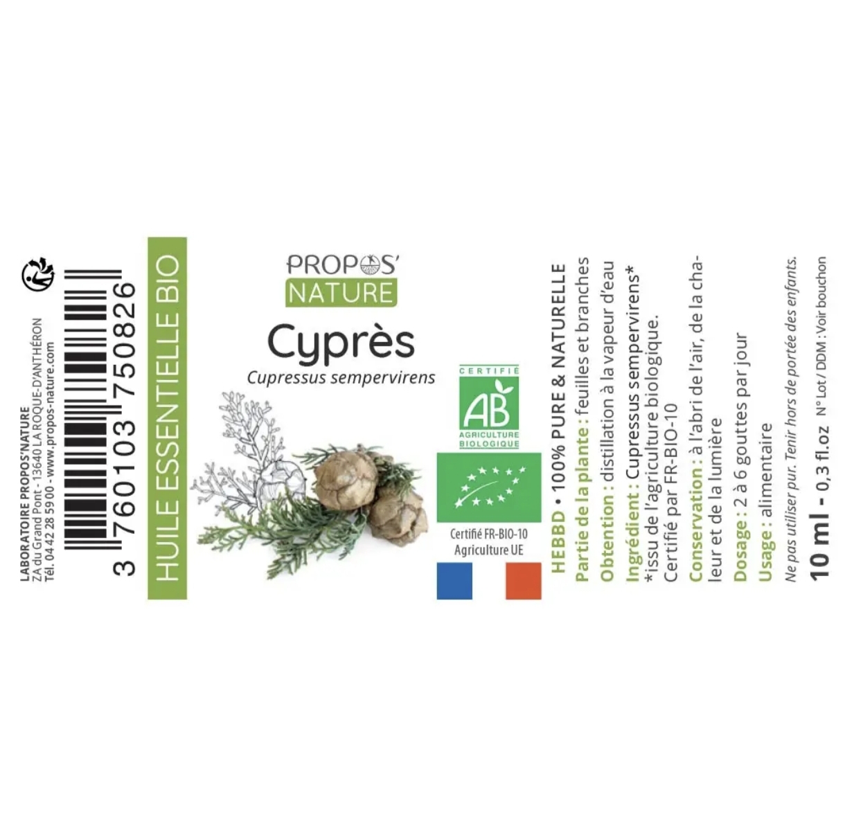 Óleo Essencial Cipreste Bio 10ml