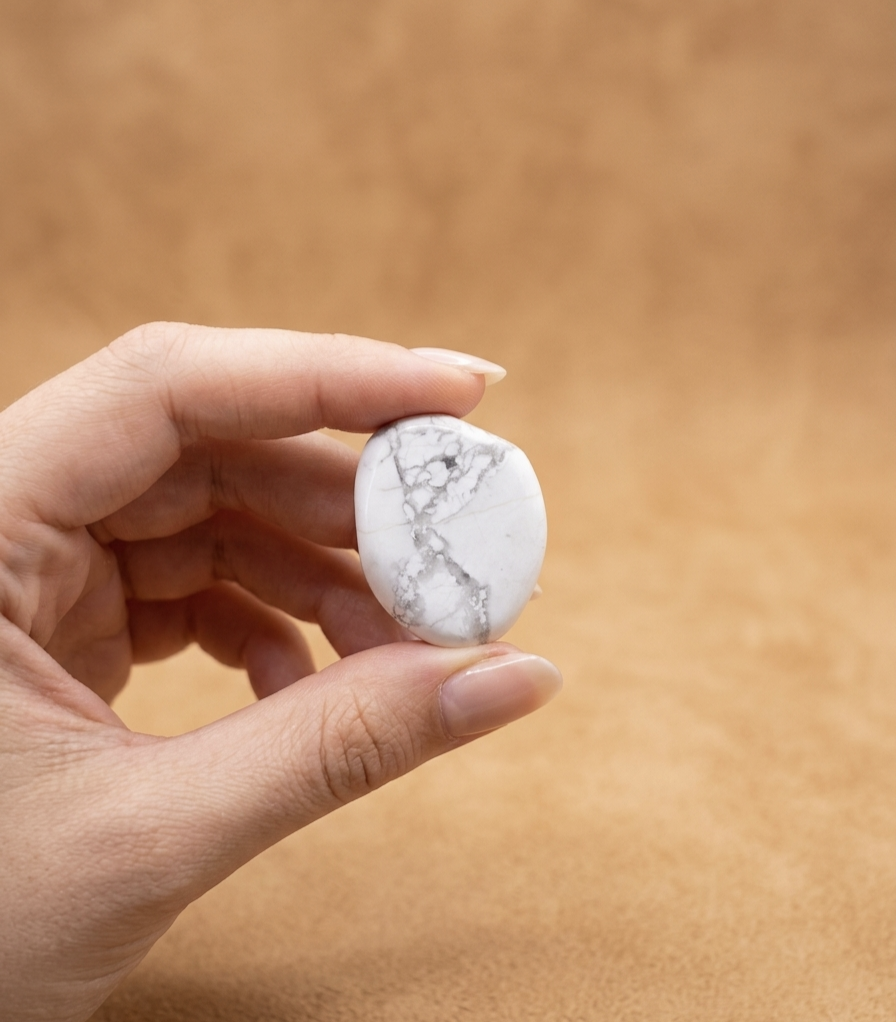 Howlite Branca laminada polida