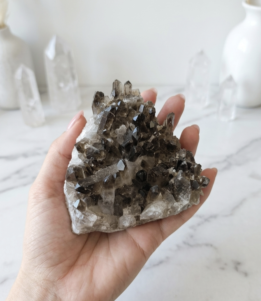 Drusa Quartzo Fumado (500g)