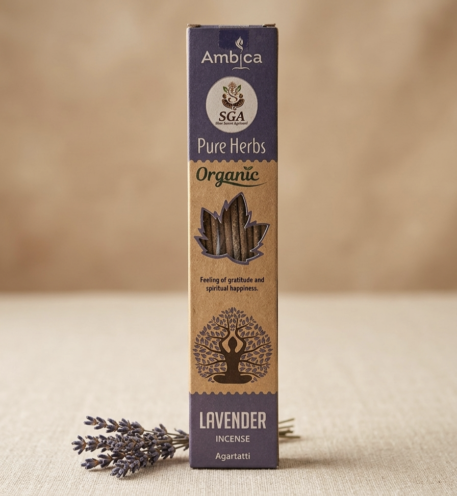 Incenso Pure Herbs Orgânico de Lavanda