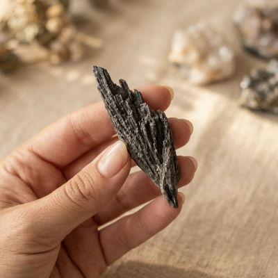 Cianite Preta (Vassoura de Bruxa)  4/5 cms