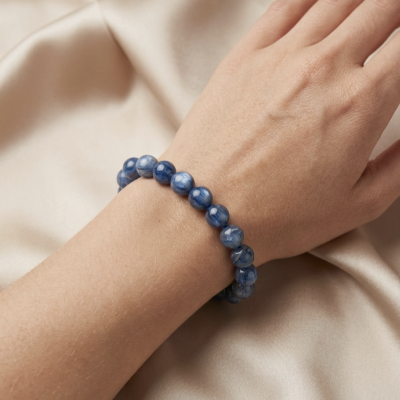 Pulseira de cianite azul extra ( 9mm)