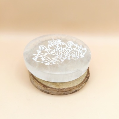 Base Selenite gravada (10 cms)