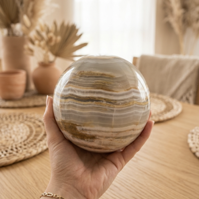 Esfera Onix Verde (14 cms)