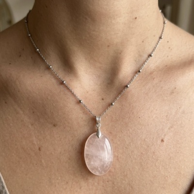 Colar Quartzo Rosa
