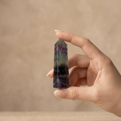Ponta Polida Fluorite Arco Íris