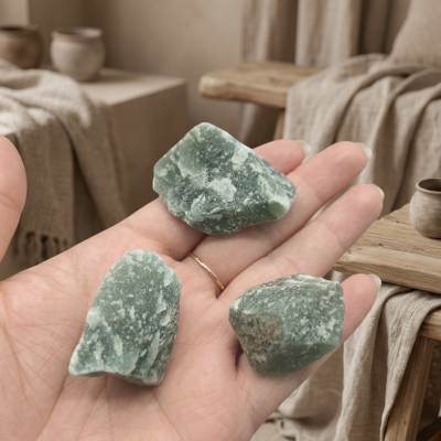 Quartzo Verde Bruto (2/3 cms)