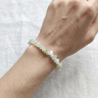 Pulseira Jade verde chips