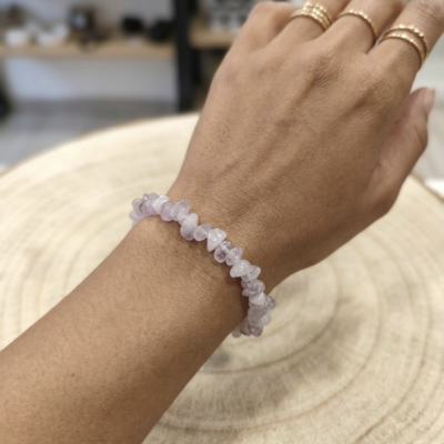 Pulseira Kunzite chips