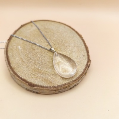 Colar Quartzo Cristal Gota