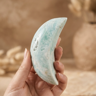 Lua Aragonite azul (11cms)