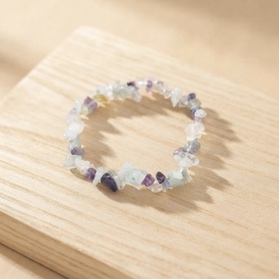 Pulseira Fluorite Arco Íris chips