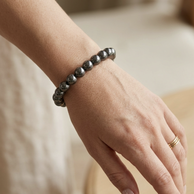 Pulseira Hematite 8mm