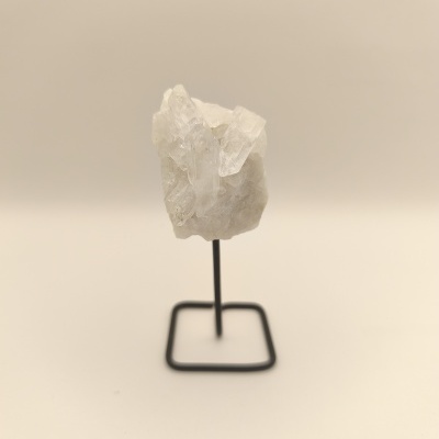 Drusa de quartzo cristal com suporte