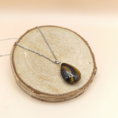 Colar Olho de Tigre Gota