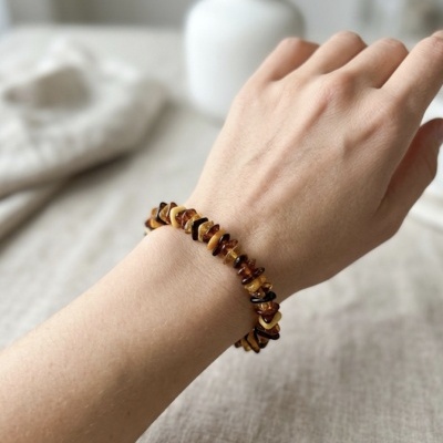 Pulseira  Âmbar Tricolor (Chips)