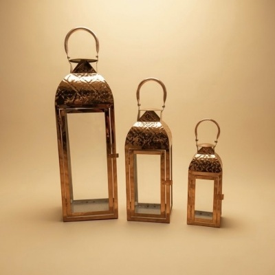 Conj. Porta Velas Decoração Metal