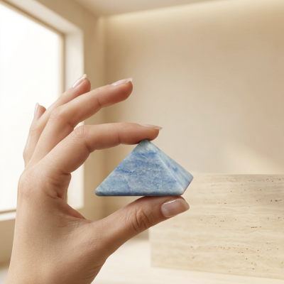 Pirâmide Quartzo Azul (35x35mm)