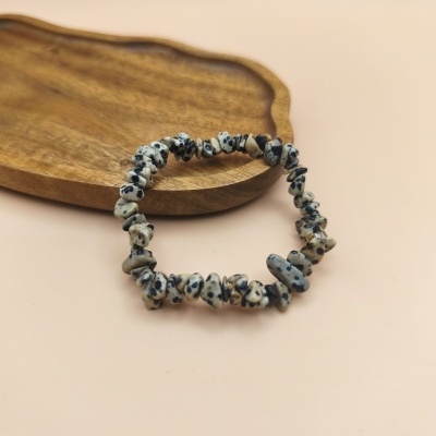 Pulseira Jaspe Dálmata chips